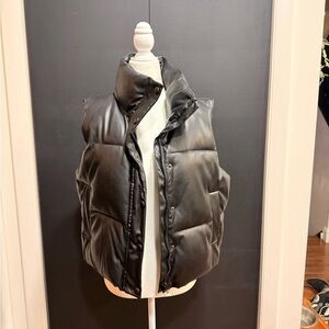 Black Puffer Vest - Medium